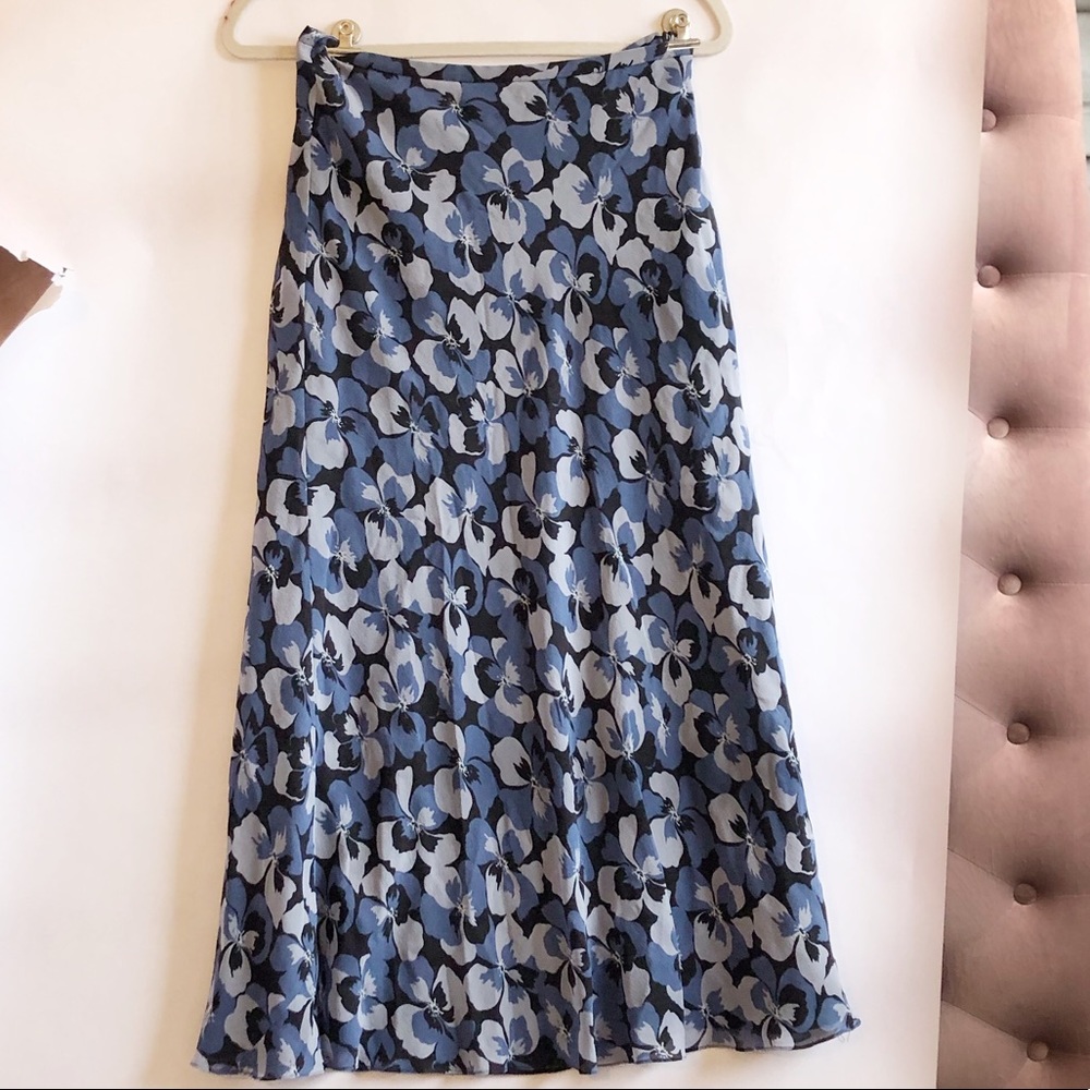 Jones New York Silk Floral Skirt